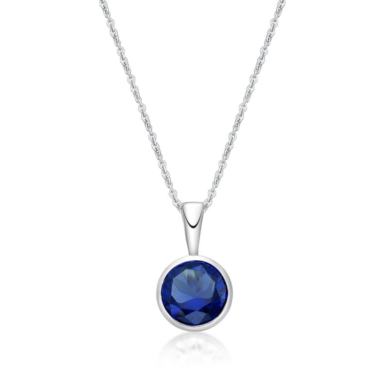Picture of SEPTEMBER, 5mm BEZEL PENDANT with CHAIN